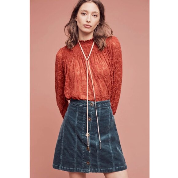 Deletta for Anthropologie Amanna Lace Top - Picture 1 of 10